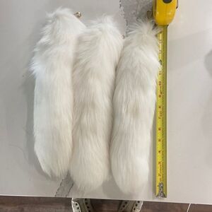 Real‎ fox tails white
